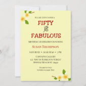 50と素晴らしいイエローストライプ 招待状 (正面)