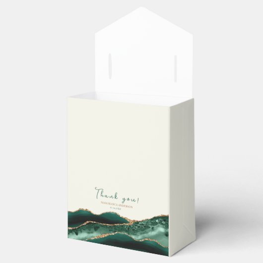 50と素晴らしいエメラルドグリーン金ゴールドAgateありがとう フェイバーボックス (オープン)