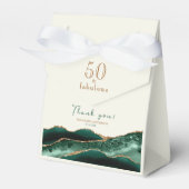 50と素晴らしいエメラルドグリーン金ゴールドAgateありがとう フェイバーボックス (正面サイド)