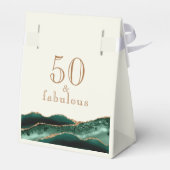 50と素晴らしいエメラルドグリーン金ゴールドAgateありがとう フェイバーボックス (裏面サイド)