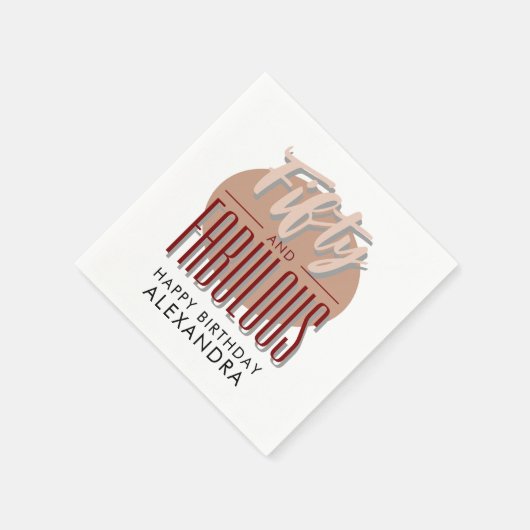 50と素晴らしいエレガントな誕生日パーティナプキン スタンダードカクテルナプキン (角)