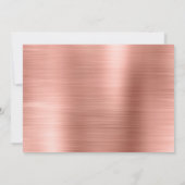 50と素晴らしいエレガントバラ金ゴールド赤面ピンク写真 招待状 (裏面)