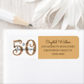 50と素晴らしいエレガント銅金ゴールド差出人住所 ラベル (インサイチュ)