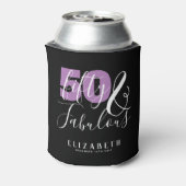 50と素晴らしいエレガント50th誕生日パーティブラック 缶クーラー (缶裏面)