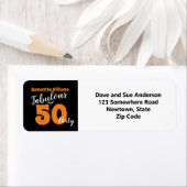 50と素晴らしいオレンジの誕生日 ラベル (インサイチュ)