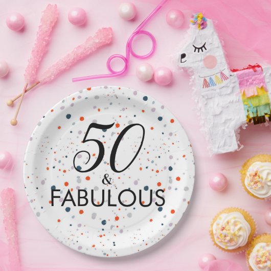 50と素晴らしいカスタマイズ可能な誕生日パーティー ペーパープレート (パーティー)