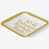 50と素晴らしいカスタマイズ可能な金ゴールド紙プレート ペーパープレート (傾斜あり)