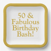 50と素晴らしいカスタマイズ可能な金ゴールド紙プレート ペーパープレート (正面)