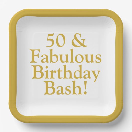 50と素晴らしいカスタマイズ可能な金ゴールド紙プレート ペーパープレート (正面)