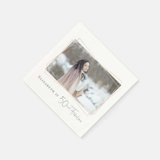 50と素晴らしいカスタムフォトナプキンス スタンダードカクテルナプキン (角)