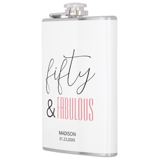 50と素晴らしいカスタム誕生日スモダンクリプト フラスク (左)