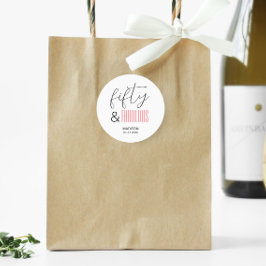 50と素晴らしいカスタム誕生日スモダンクリプト ラウンドシール