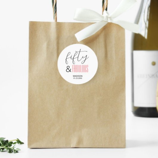 50と素晴らしいカスタム誕生日スモダンクリプト ラウンドシール