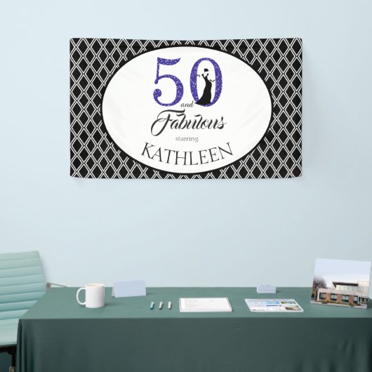 50と素晴らしいカスタム誕生日50 横断幕 (トレードショー)