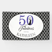 50と素晴らしいカスタム誕生日50 横断幕 (横)