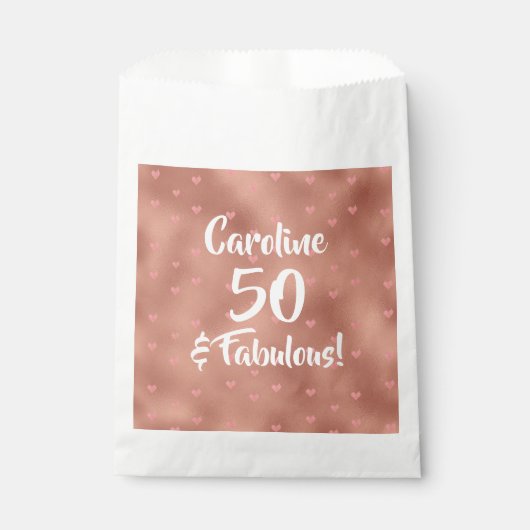50と素晴らしいカスタム誕生日 フェイバーバッグ (正面)
