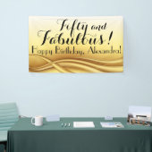 50と素晴らしいカスタム50th誕生日パーティー 横断幕 (トレードショー)