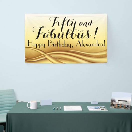 50と素晴らしいカスタム50th誕生日パーティー 横断幕 (トレードショー)