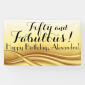 50と素晴らしいカスタム50th誕生日パーティー 横断幕 (横)