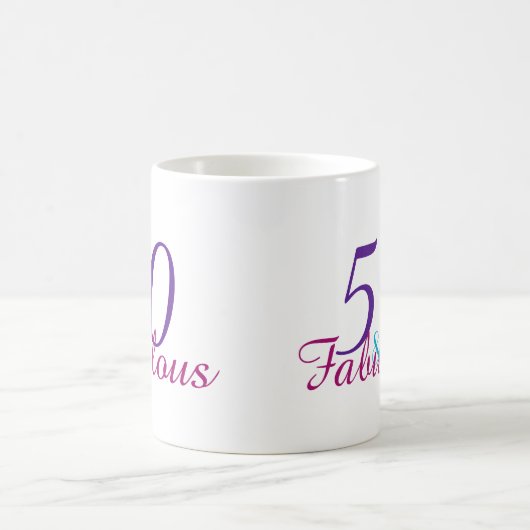 50と素晴らしいカラフル誕生日ギフト コーヒーマグカップ (中央)