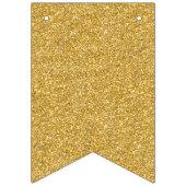 50と素晴らしいキラキラ金ゴールドとブラック誕生日 バンティングフラッグ (第2の旗)