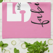 50と素晴らしいギフト50th誕生日パーティーピンク キッチンタオル (折り畳み)