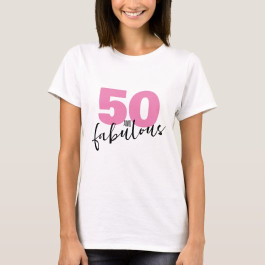 50と素晴らしいギフト50th誕生日ピンク tシャツ (正面)