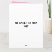 50と素晴らしいグラマラスなピンクのモダン誕生日 カード (裏面)