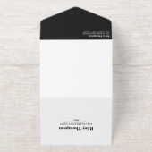 50と素晴らしいグラマラスな金ゴールド誕生日パーティー オールインワン招待状 (外側)