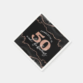 50と素晴らしいグリッターバラ金ゴールド50誕生日I スタンダードカクテルナプキン (角)