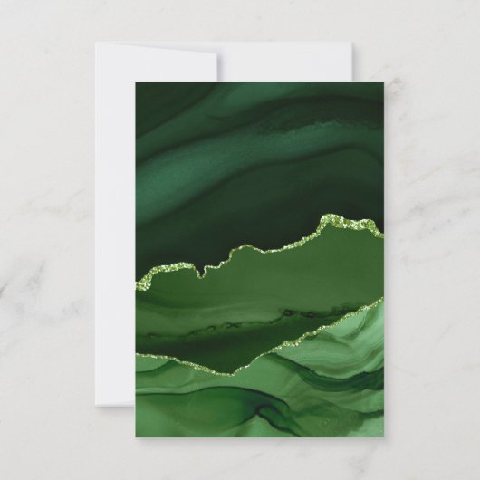 50と素晴らしいグリーンアゲート50誕生日 招待状 (裏面)