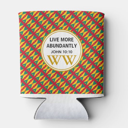 50と素晴らしいグレナダ国旗のカスタム聖なる書物、 経典 缶クーラー (裏面)