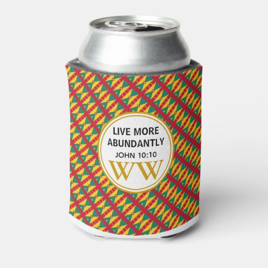 50と素晴らしいグレナダ国旗のカスタム聖なる書物、 経典 缶クーラー (缶裏面)