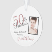 50と素晴らしいグレーシェード誕生日アクリル オーナメント (正面)