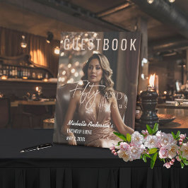 50と素晴らしいゲストブックペデスタルサイン 台座サイン