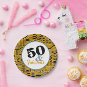 50と素晴らしいゴールデンケンテパーティー ペーパープレート (パーティー)