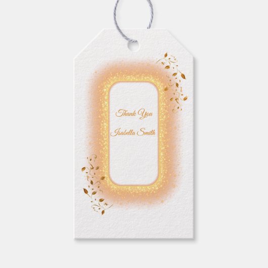 50と素晴らしいゴールデンバースデーギフトラベル ギフトタグ (正面)