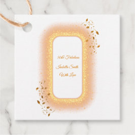 50と素晴らしいゴールデンバースデーパーティーのメッセージカード フェイバータグ