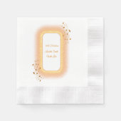 50と素晴らしいゴールデンバースデーパーティー紙ナプキンス 縁ありカクテルナプキン (正面)