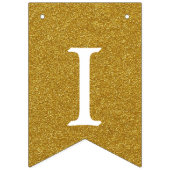 50と素晴らしいゴールドフォイルの誕生日バナー バンティングフラッグ (第3の旗)