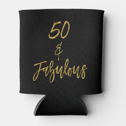 50と素晴らしいゴールドフォイル誕生日クーラーボックス 缶クーラー (正面)