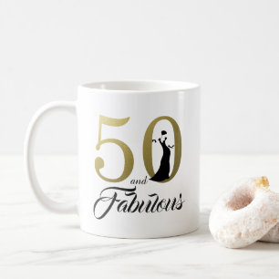 50と素晴らしいゴールドフォイル50誕生日 コーヒーマグカップ