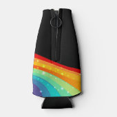 50と素晴らしいシックなカスタムレインボーバースデーパーティー ボトルクーラー (裏面)