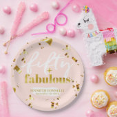 50と素晴らしいシックなピンク50誕生日 ペーパープレート (パーティー)