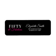 50と素晴らしいシックなホットピンク&ブラック50誕生日