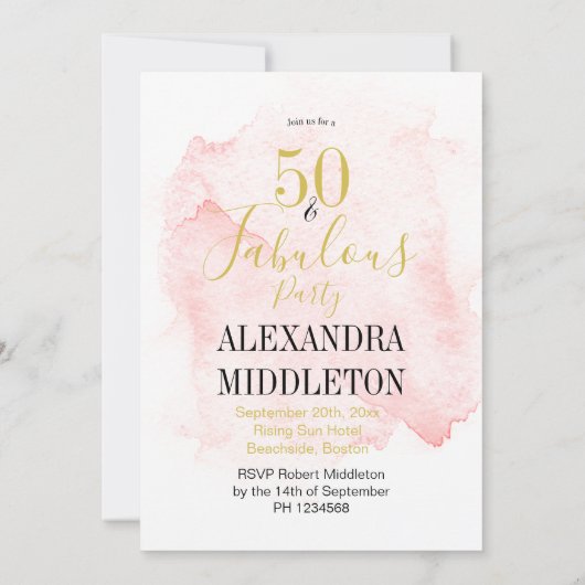 50と素晴らしいシックフランスの香水モノグラム 招待状 (裏面)