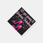 50と素晴らしいシュークイーン スタンダードカクテルナプキン (角)