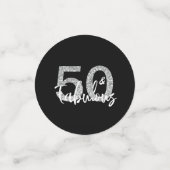 50と素晴らしいシルバーグリッター誕生日50番目 コンフェッティ (スモール正面)