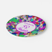 50と素晴らしいシークイン誕生日紙プレート ペーパープレート (アングル)