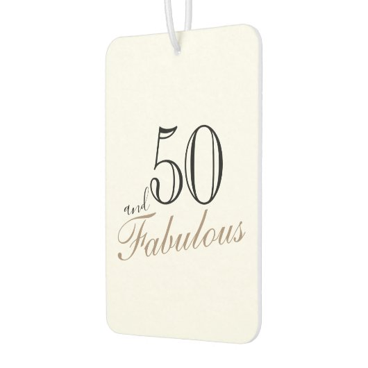 50と素晴らしいスクリプエレガントト誕生日写真 カーエアーフレッシュナー (左)